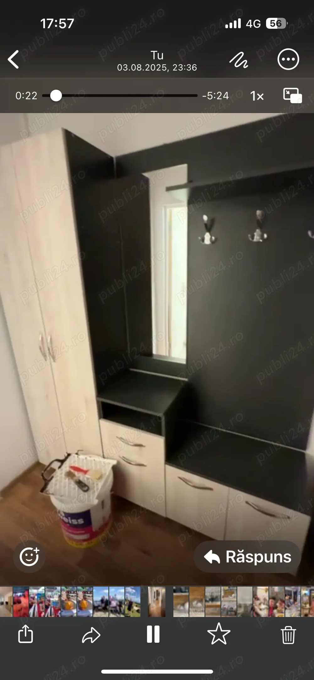 De închiriat garsonieră complet mobilată și utilată 