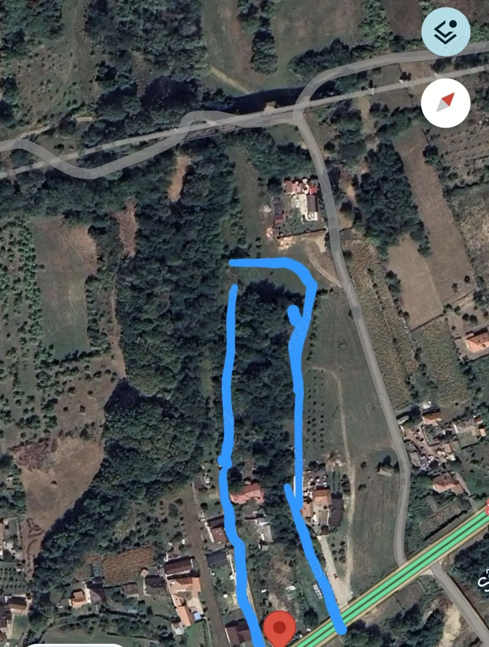 7277mp  teren intravilan, la strada principală, în comuna Golești, sat Blidari, jud Vâlcea