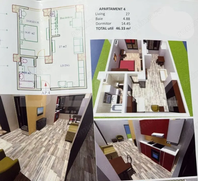 Studio modern cu parcare subterana, zona Fantasy Parc