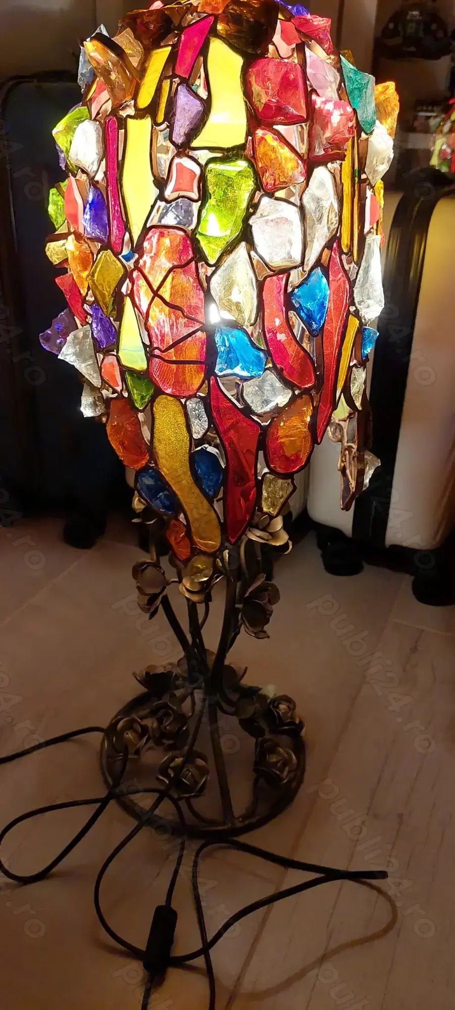 Vand veioza vitraliu lucrata manual