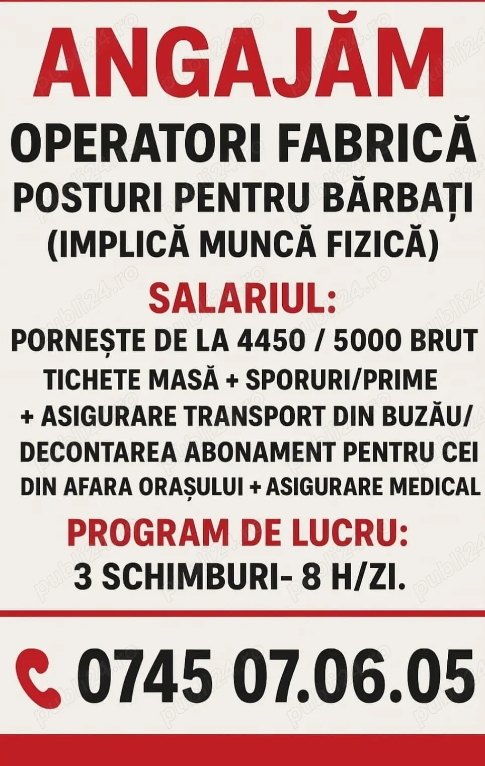 Muncitori necalificati  operatori fabrica