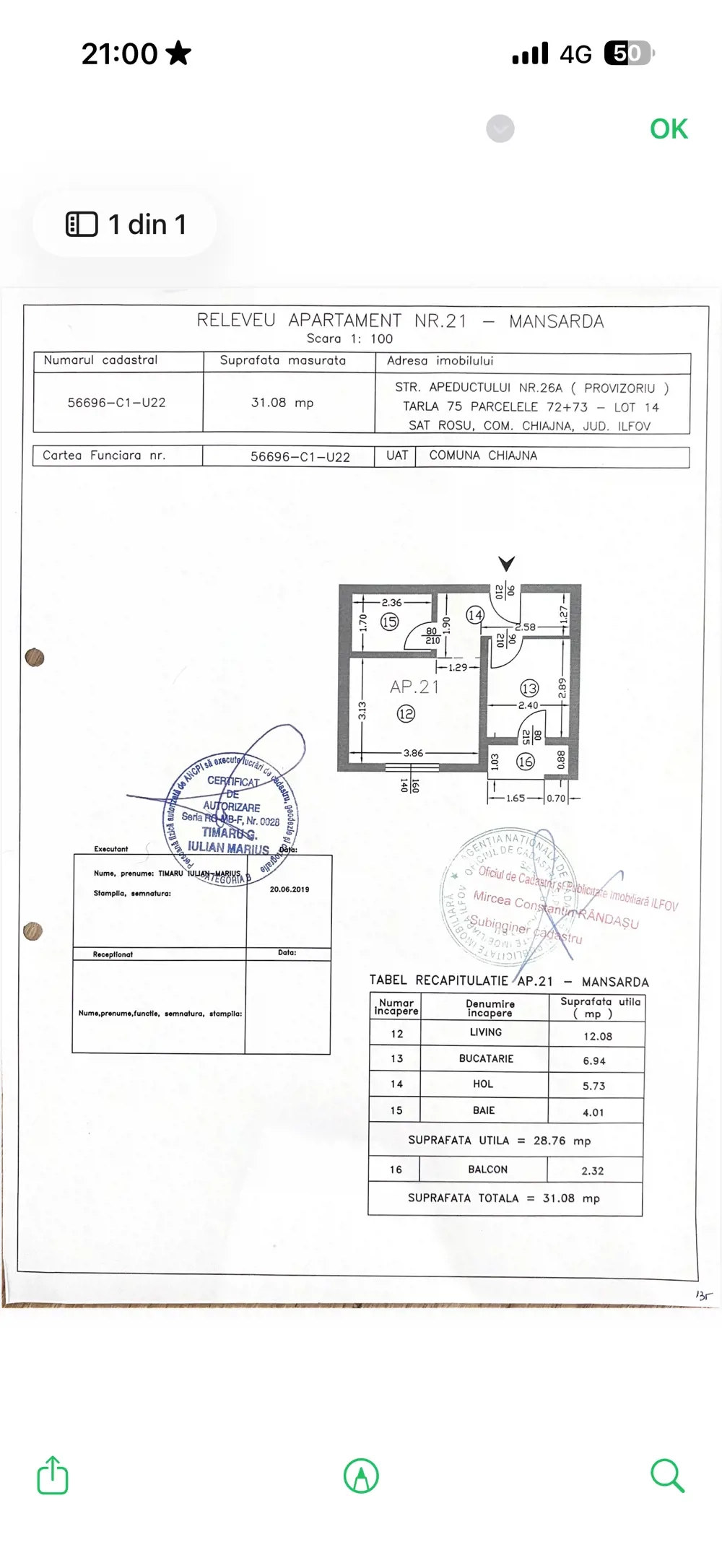 Garsoniera de vanzare Et 3 din 3