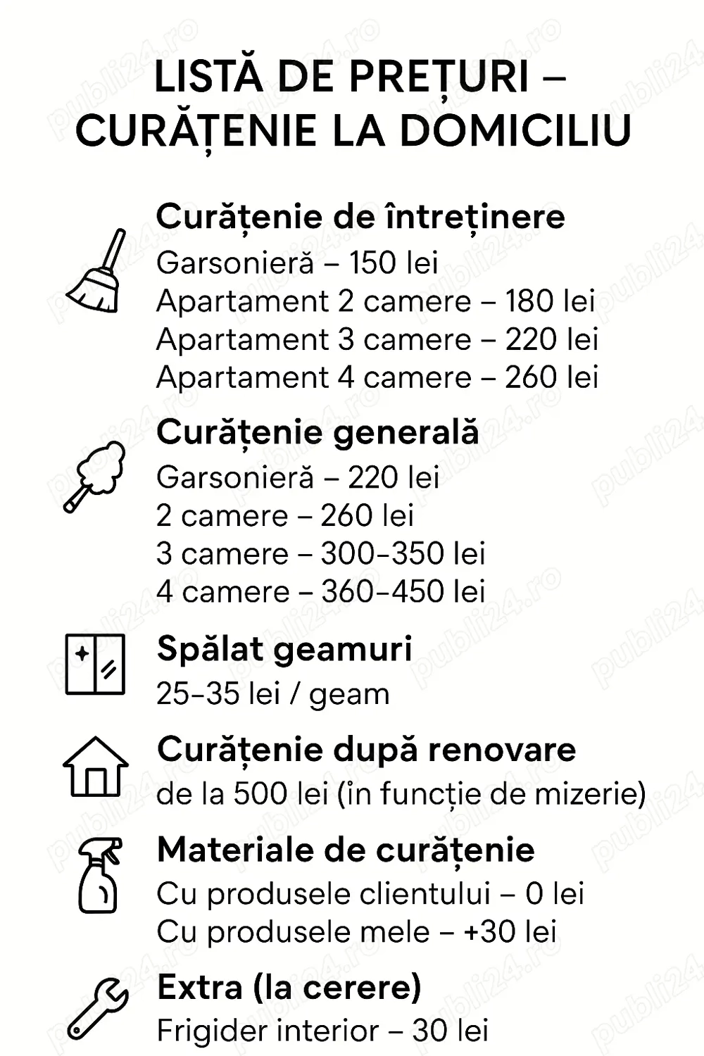 Servicii Curatanie la domiciliu-Timișoara 