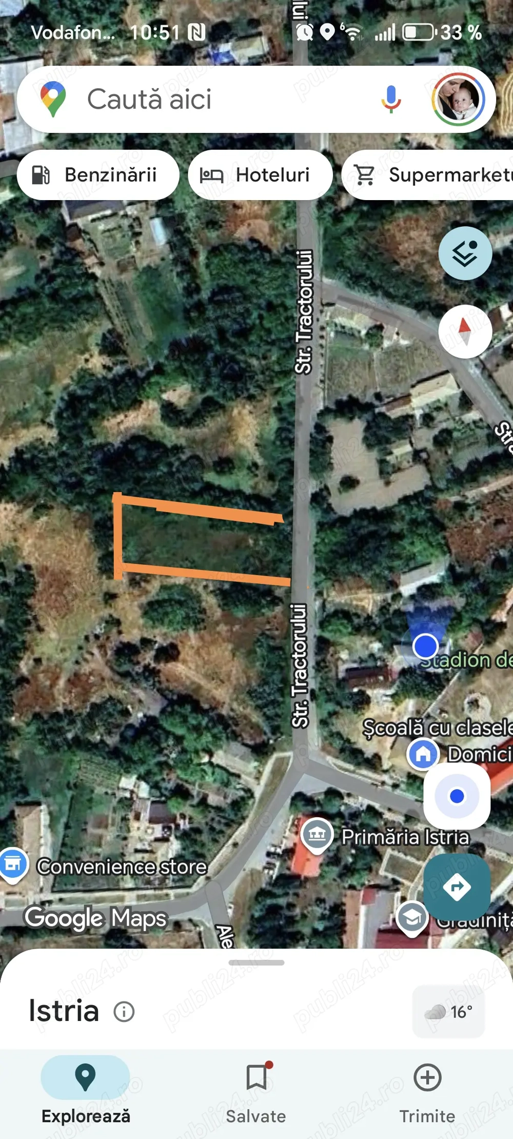 Vând teren intravilan in localitatea Istria jud Constanța 