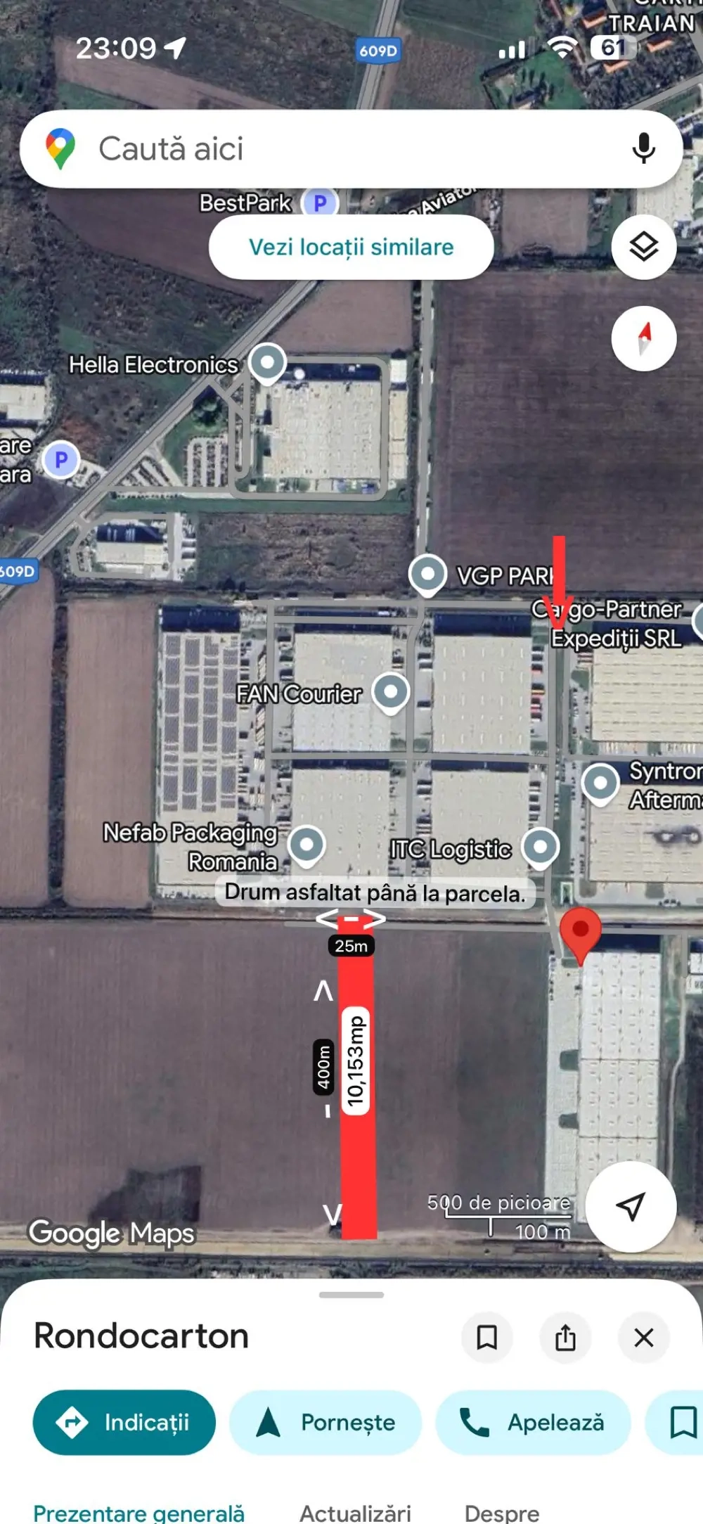 Teren VGP Ghiroda, asfalt. Utilitati imediata apropiere.