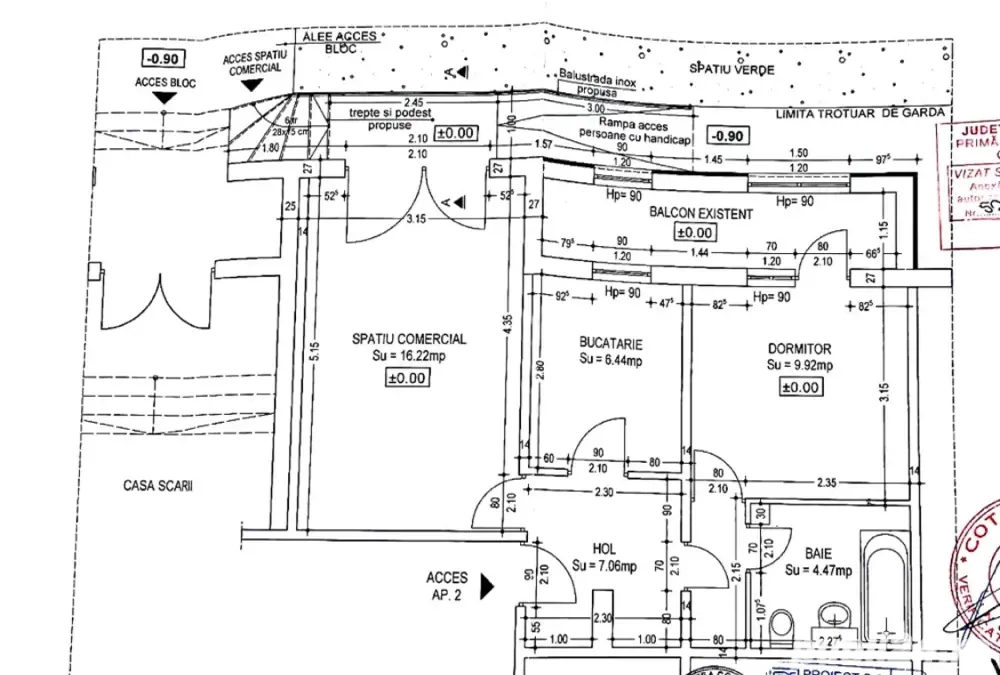 Apartament 2 camere modificat in 3 camere - zona Brătianu Palas | OCAZIE UNICĂ