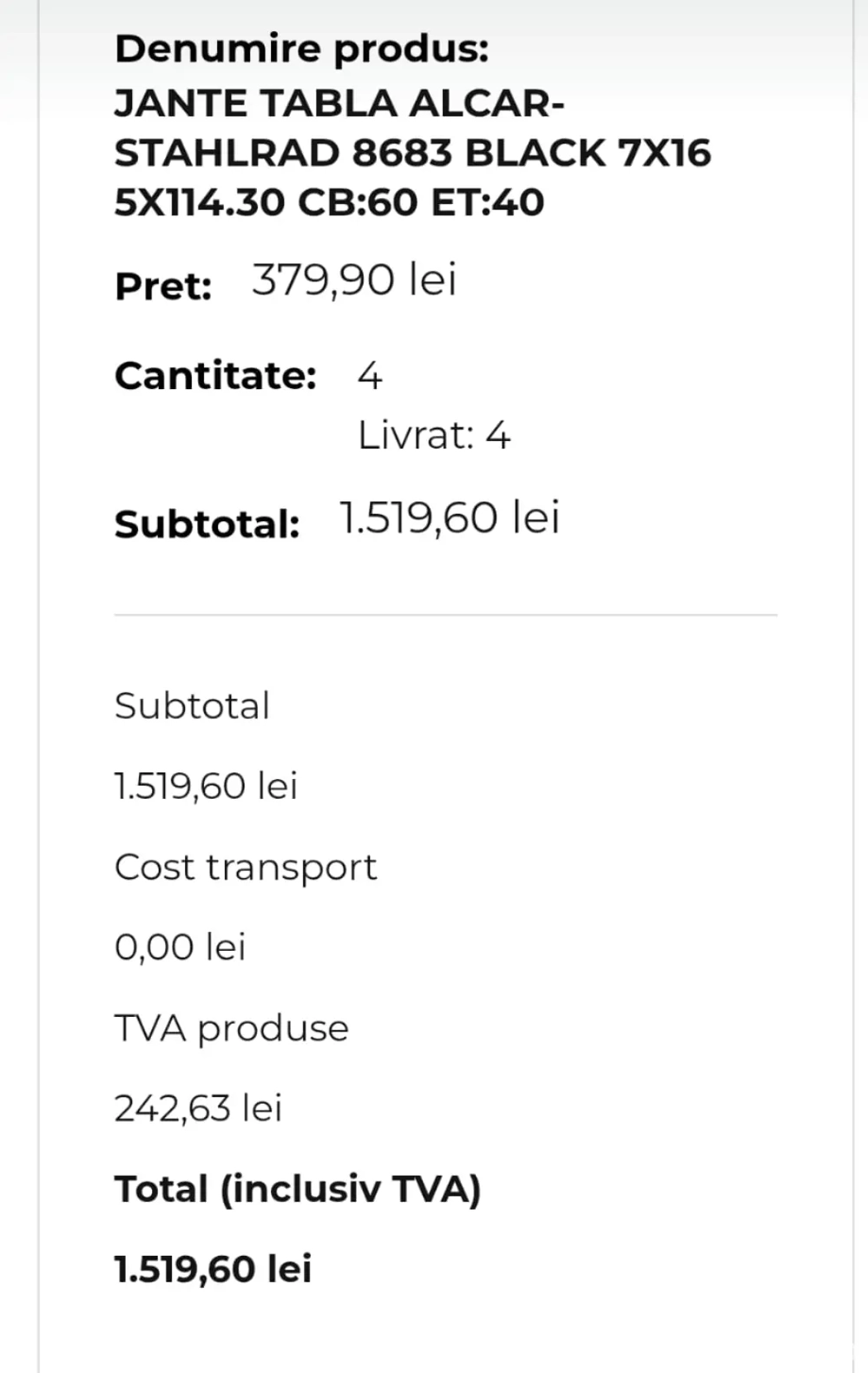 Jante tabla noi Toyota R16