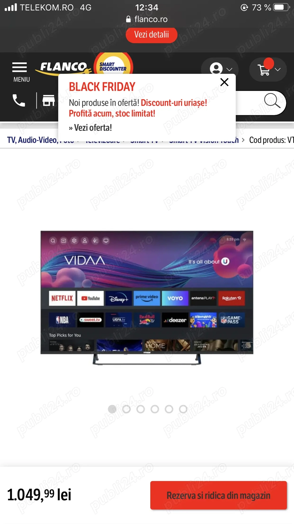 Televizor Smart Vizion Touch diagonala 108