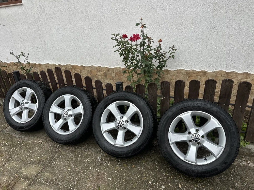 Jante aliaj originale Vw pe 16” cauciucuri de iarnă GoodYear/Hankook 215x60x16 Tiguan