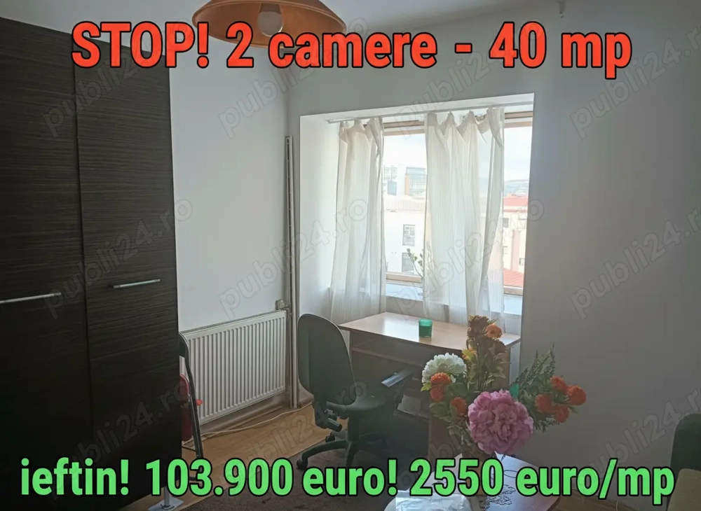 STOP!2camere CENTRU 40 mp 2500 euro mp Ieftin 