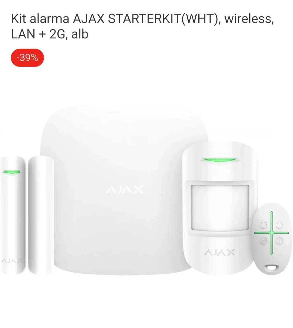 Alarma wireless Ajax(montaj inclus) 