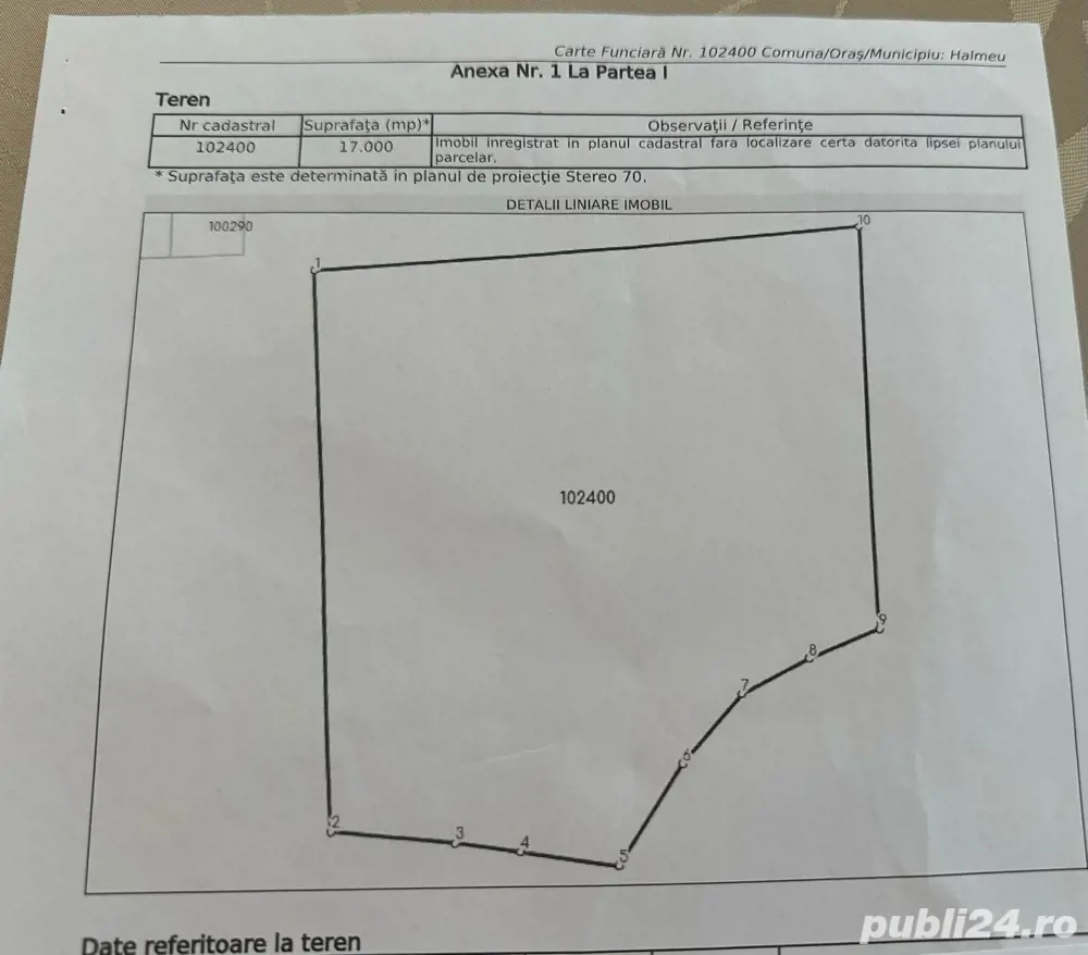 Vand teren extravilan 1.7 HA 