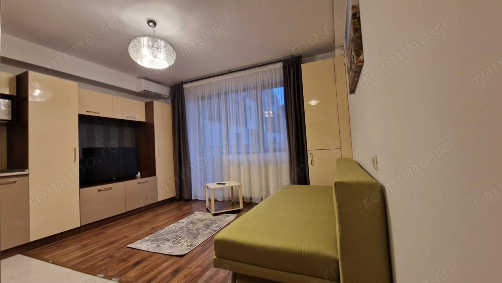 Garsonieră modernă Barbu Văcărescu | Bloc nou | Etaj 2 | Balcon generos