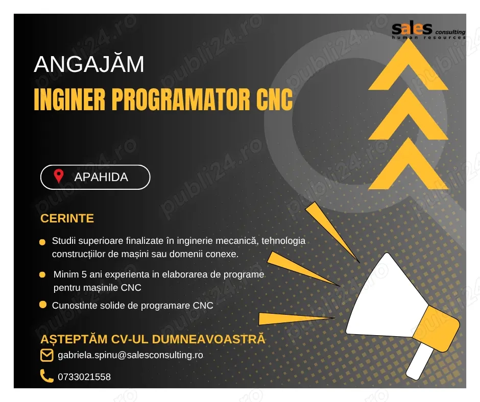 Angajam Inginer Programator CNC