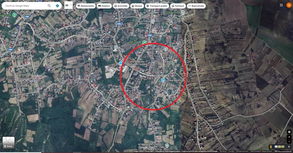 Teren 1000 m.p intravilan Voinesti Iasi