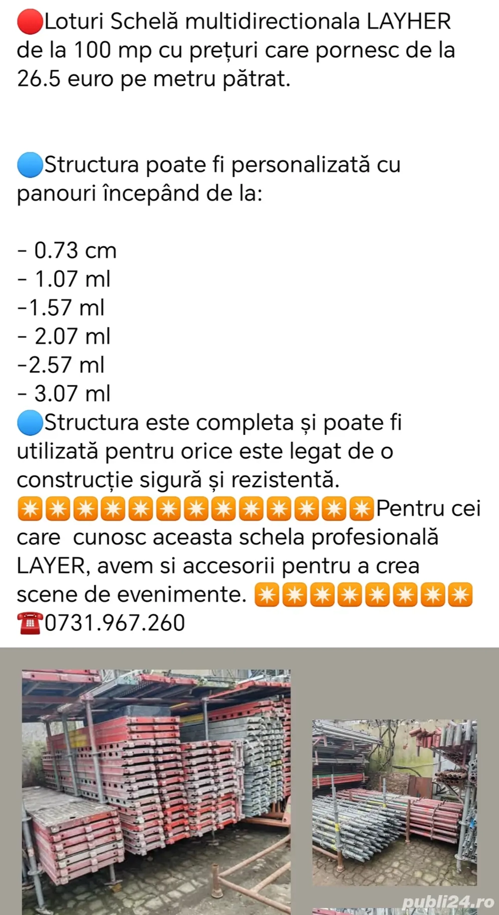 Schela si accesorii LAYHER de la 26,5  mp