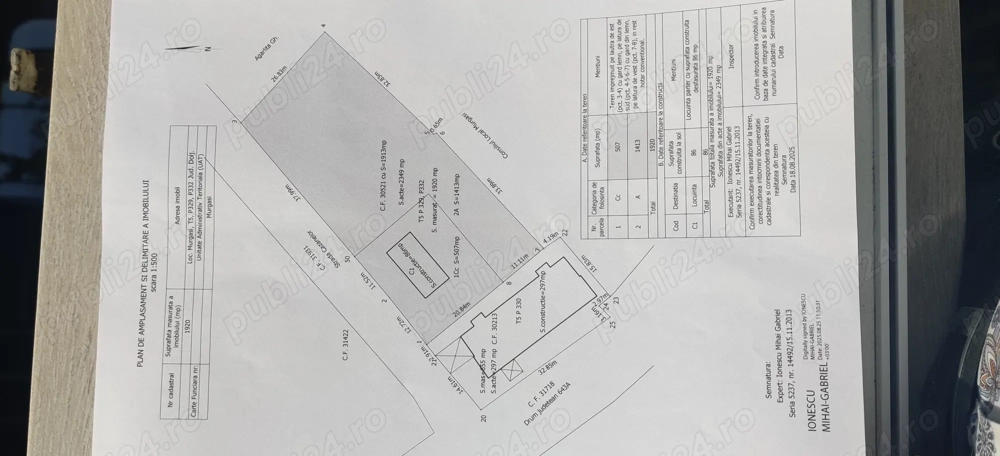 2000m in centru comunei Murgasi Dolj la 20km de Craiova cu o casa 86mp din 1980 cu curent el si apa