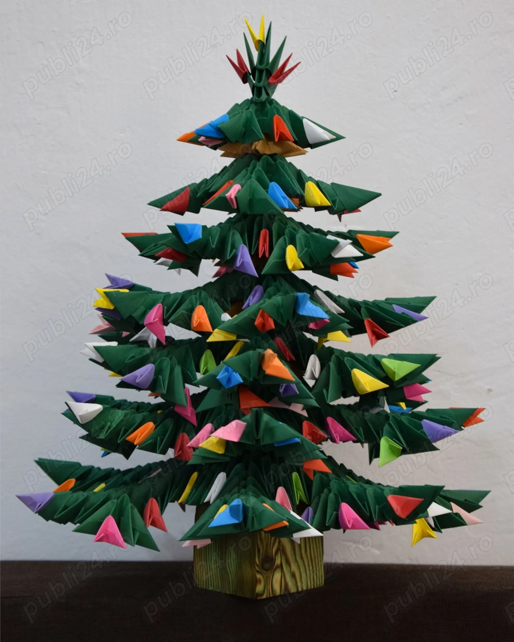 Brazi de Craciun origami 3D