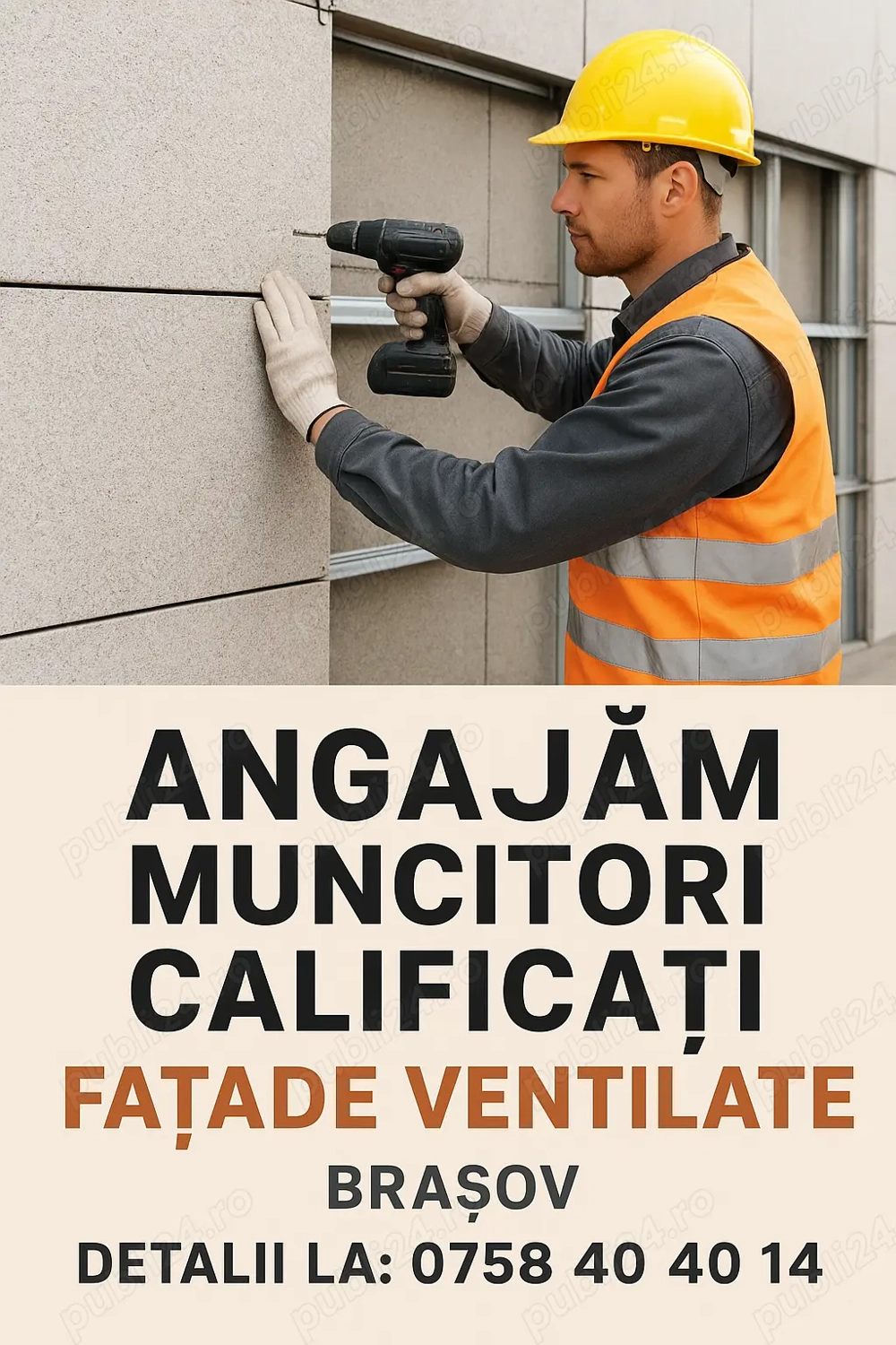 Angajăm muncitor calificat - fațade ventilate