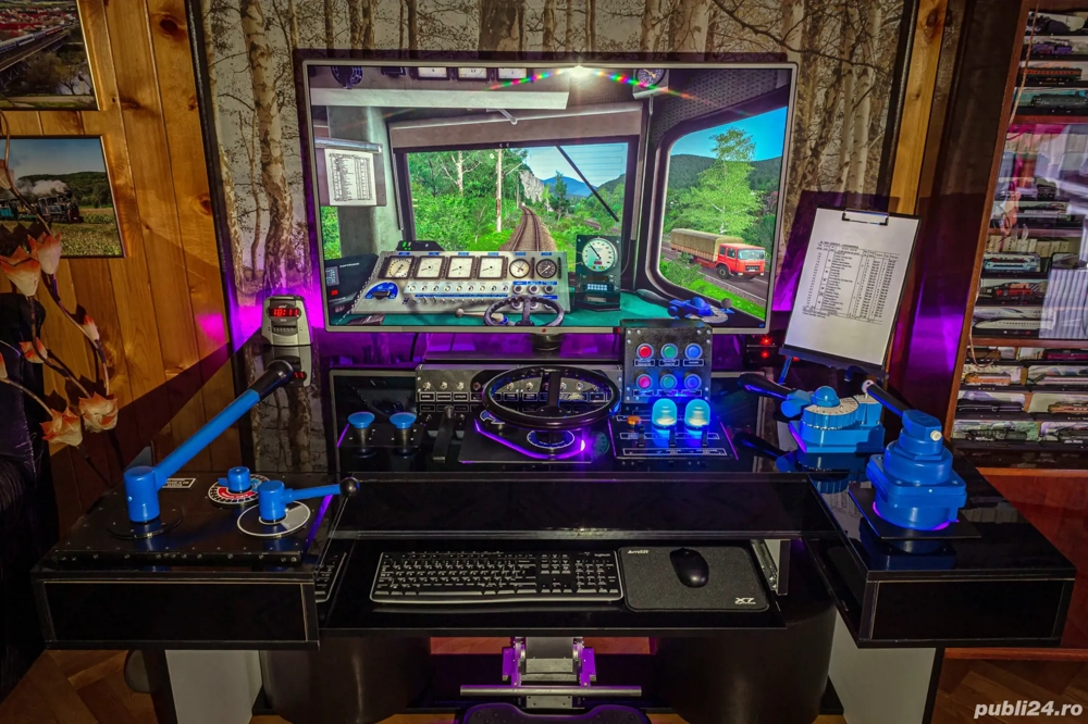 Simulator de locomotivă   unic, realist, construit la scară 1:1