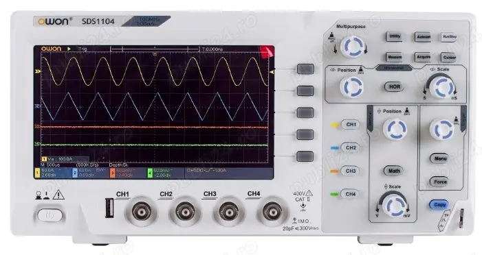 OWON SDS1104 Osciloscop 100MHz Band 4-Canale 1GS s Sample Rate