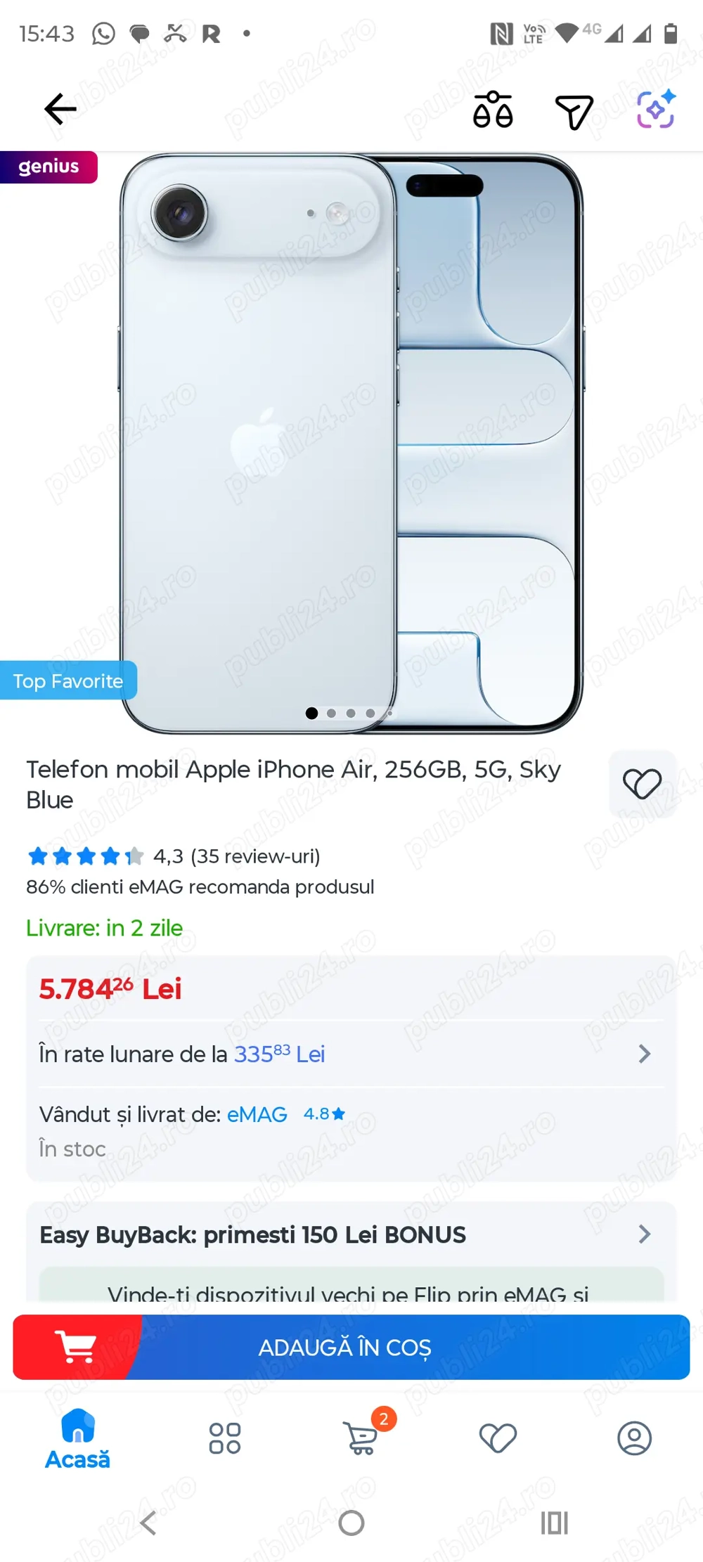 Vând iPhone 17 Ai