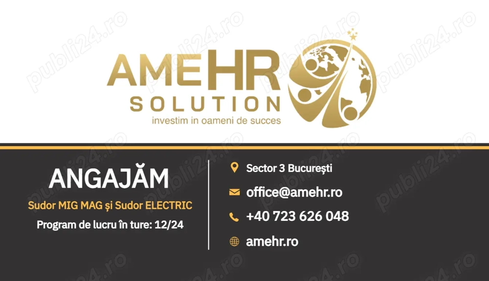 Angajăm Sudor MIG-MAG & Sudor Electric 