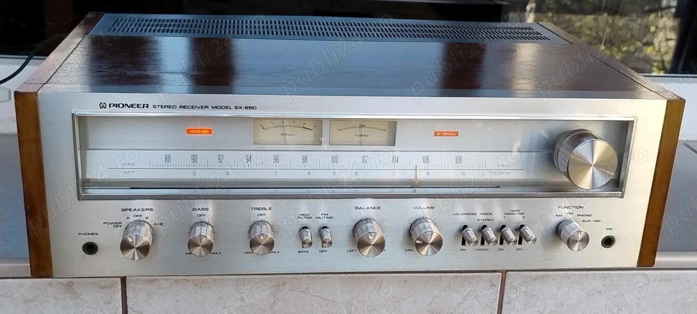 receiver PIONEER Sx-650 amplituner amplificator radio,vintage 1976 JAPAN