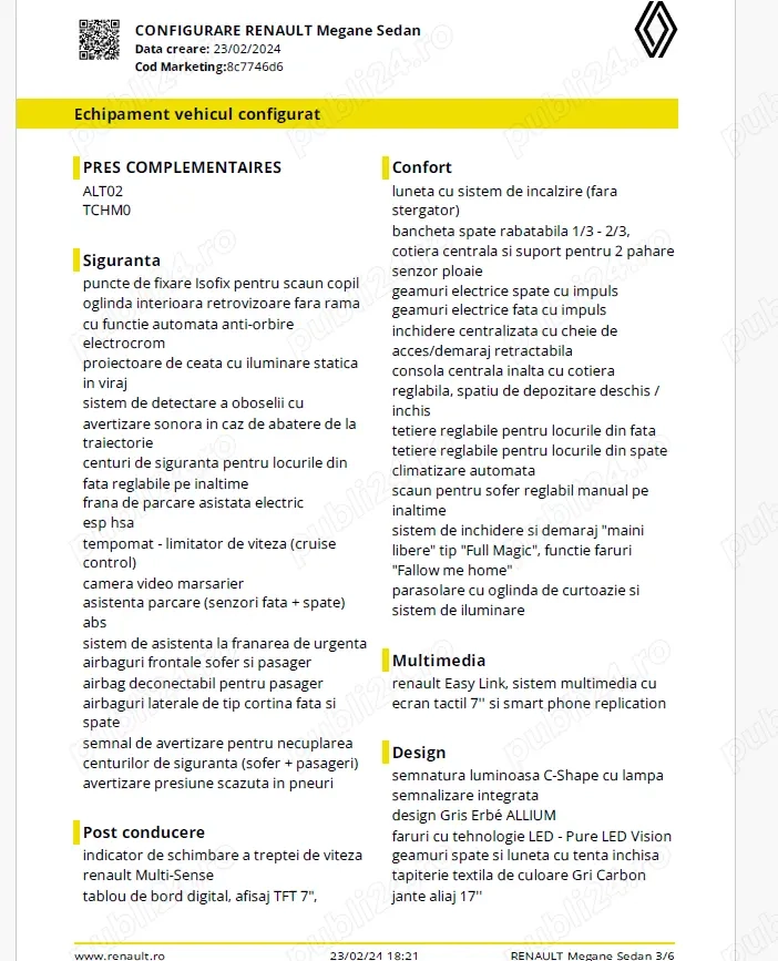 Renault Megane TCe GPF Intens, primul proprietar, stare perfecta