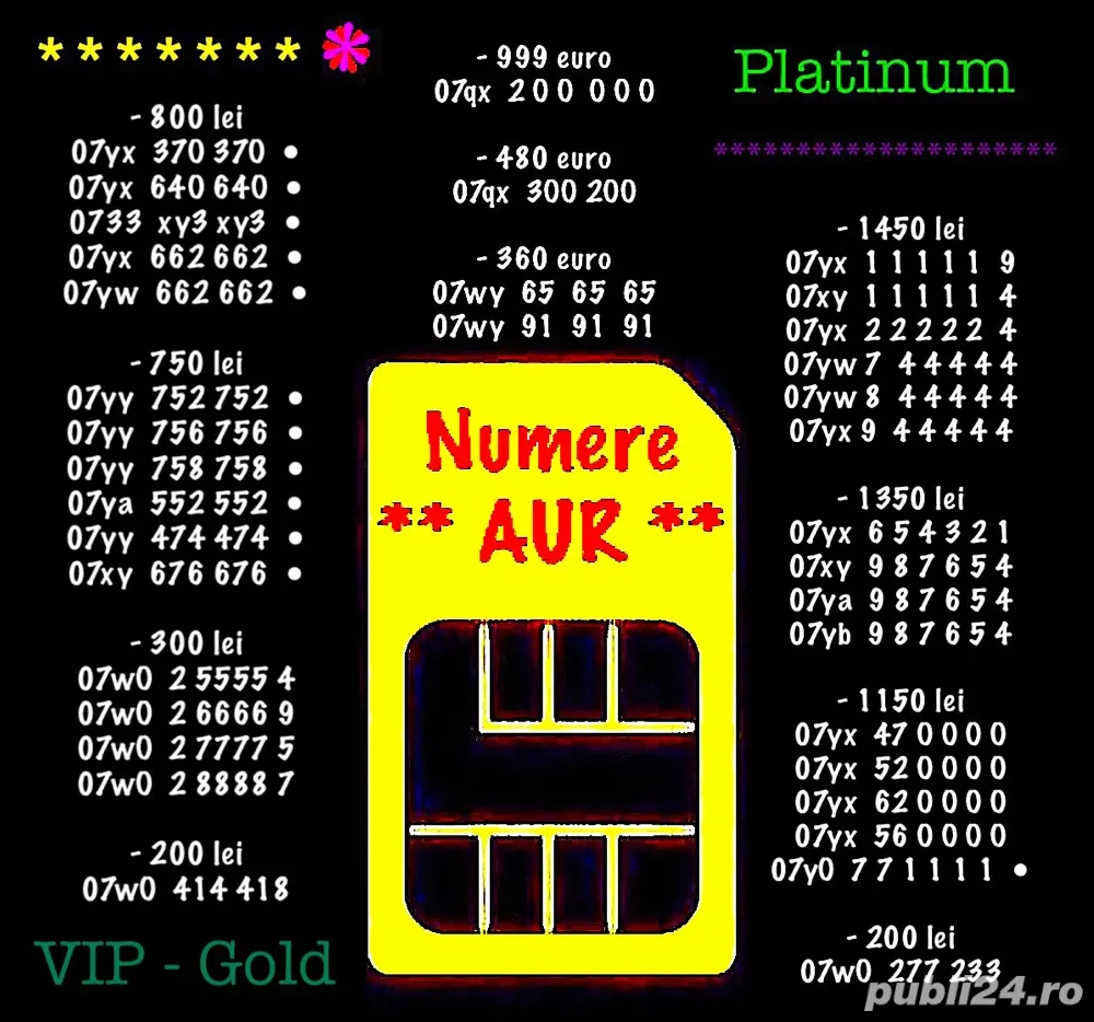 Numar Telefon Vip Aur Gold * Numere Top Orange