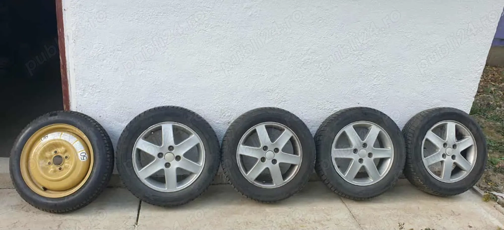 Anvelope iarna Barum  Polaris 5 185/60/15 cu jante  plus roata rezerva Bridgestone Tracompa 2