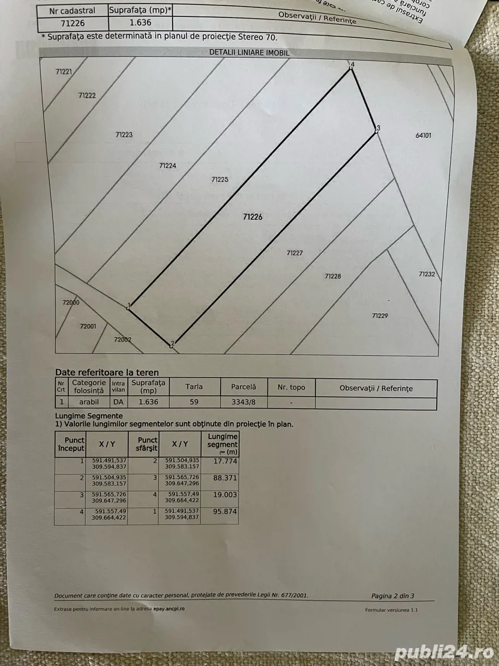 Teren intravilan Vidra