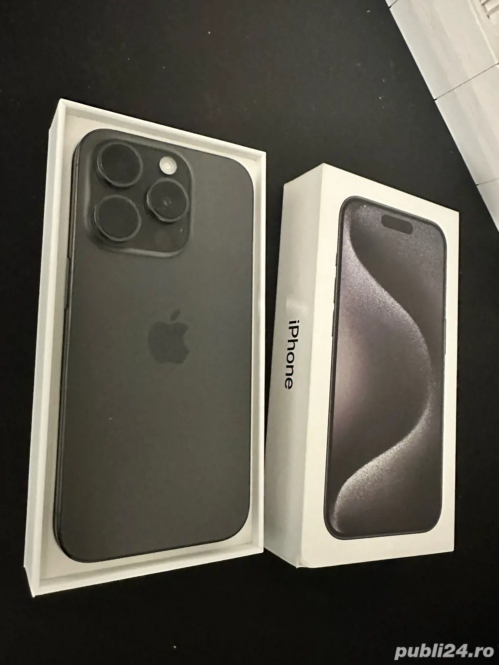 iPhone 15 Pro 256GB Black Titanium , Baterie originala 89%