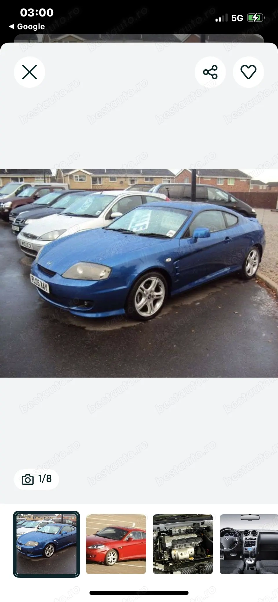 Far Hyundai coupe an 2006