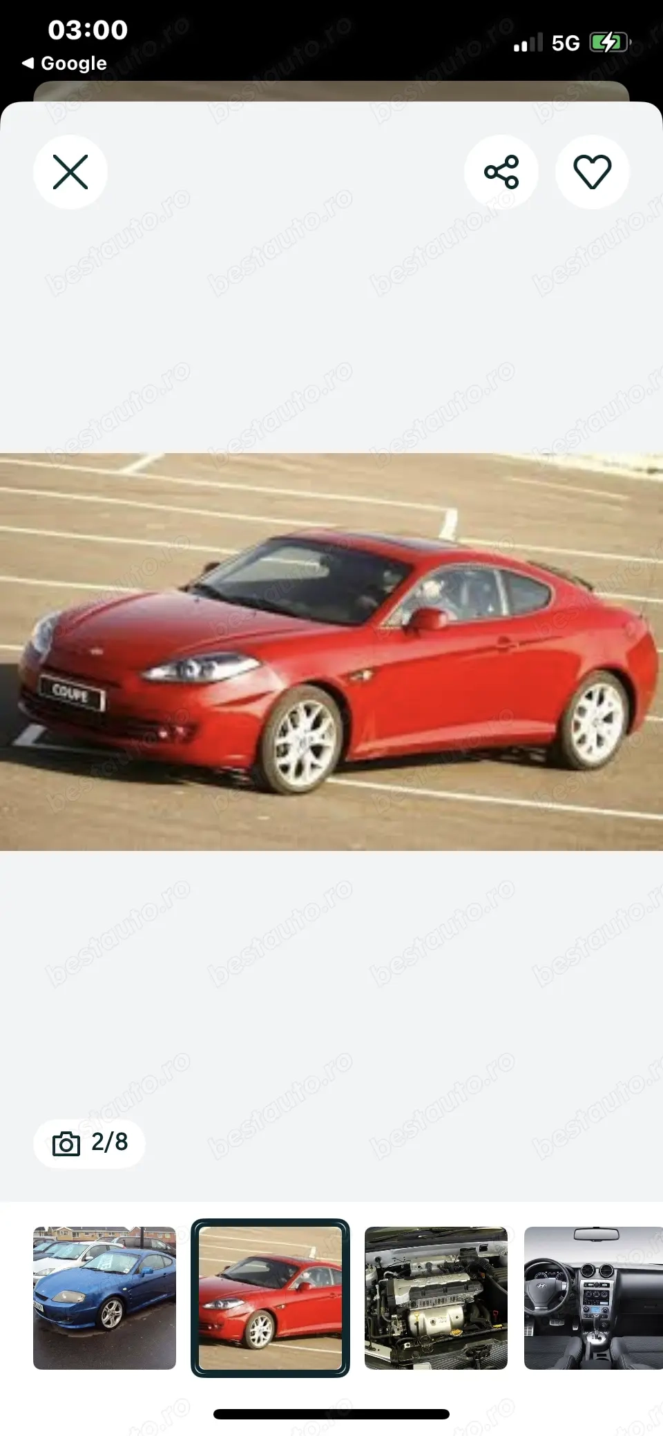 Dezmembrez Hyundai coupe 2006