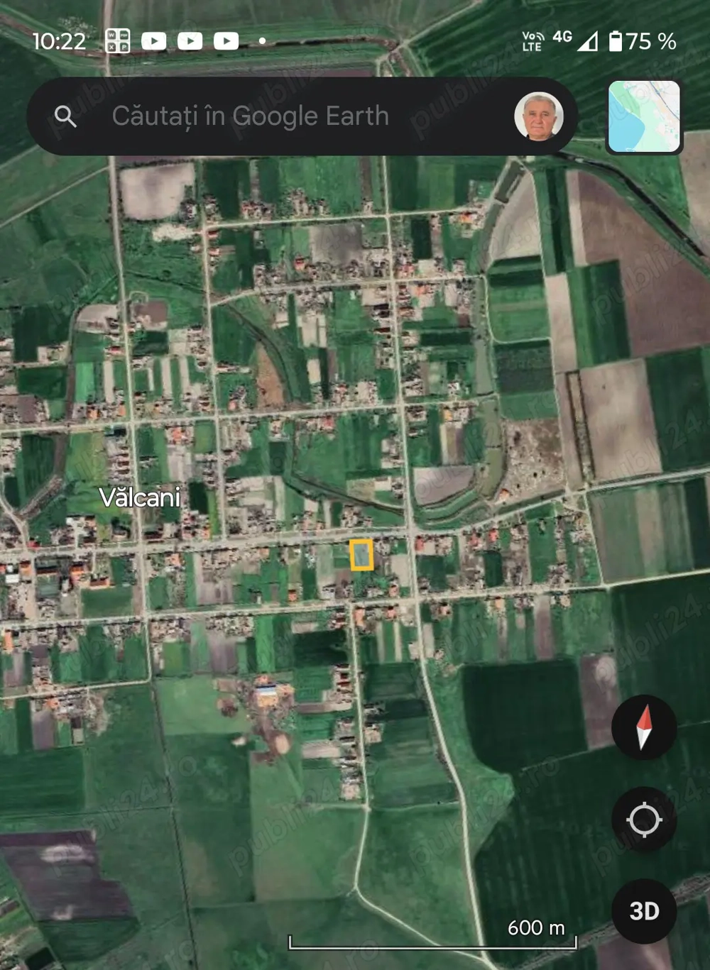 Teren pentru casă com. Vâlcani 