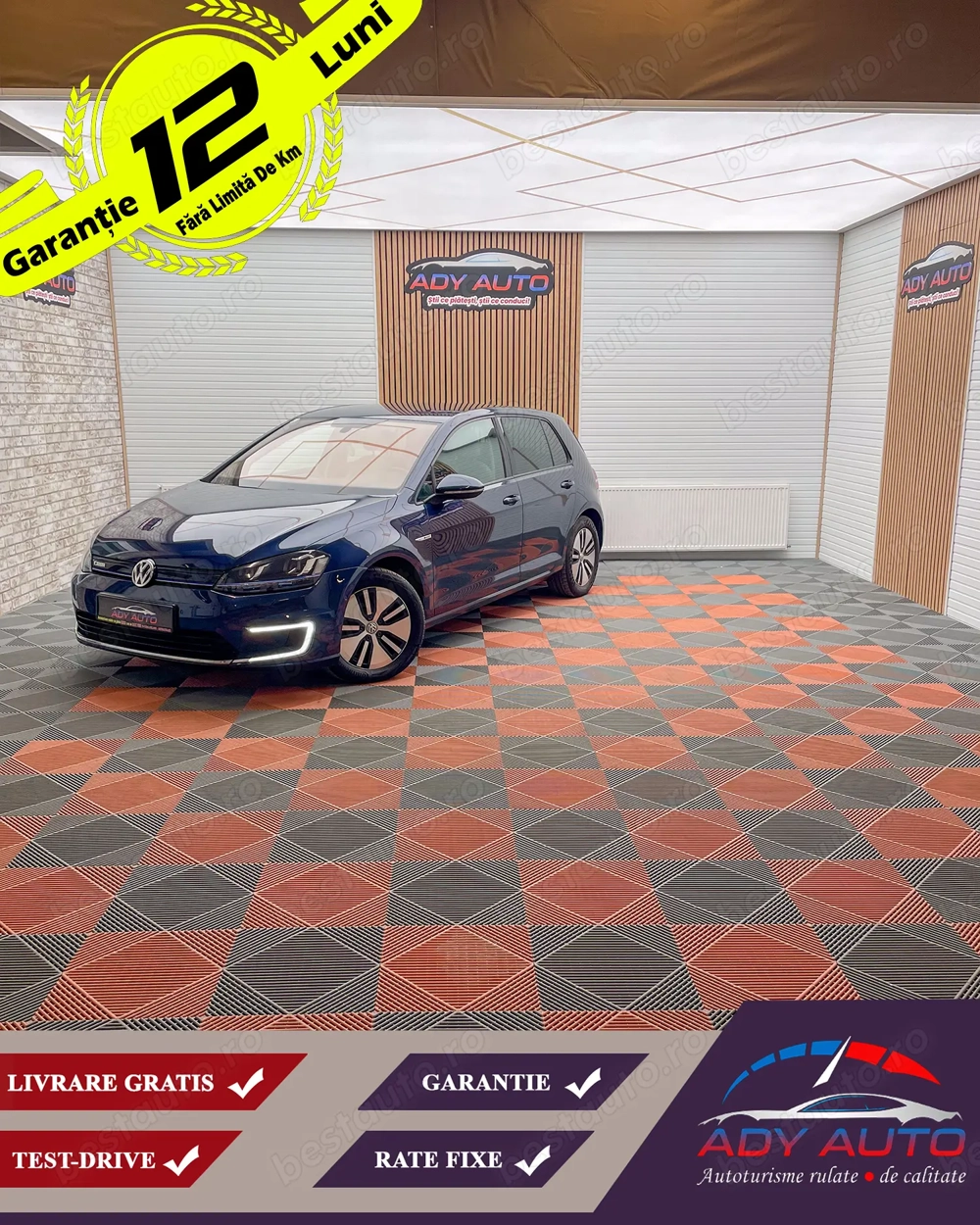 VW GOLF 7 - E-Golf - Motorizare full electric -Rate fixe . Garantie 12 luni . Buy back . Test drive 