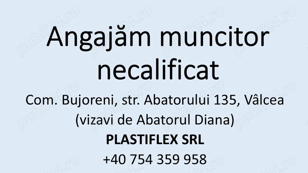 Angajam muncitori necalificati