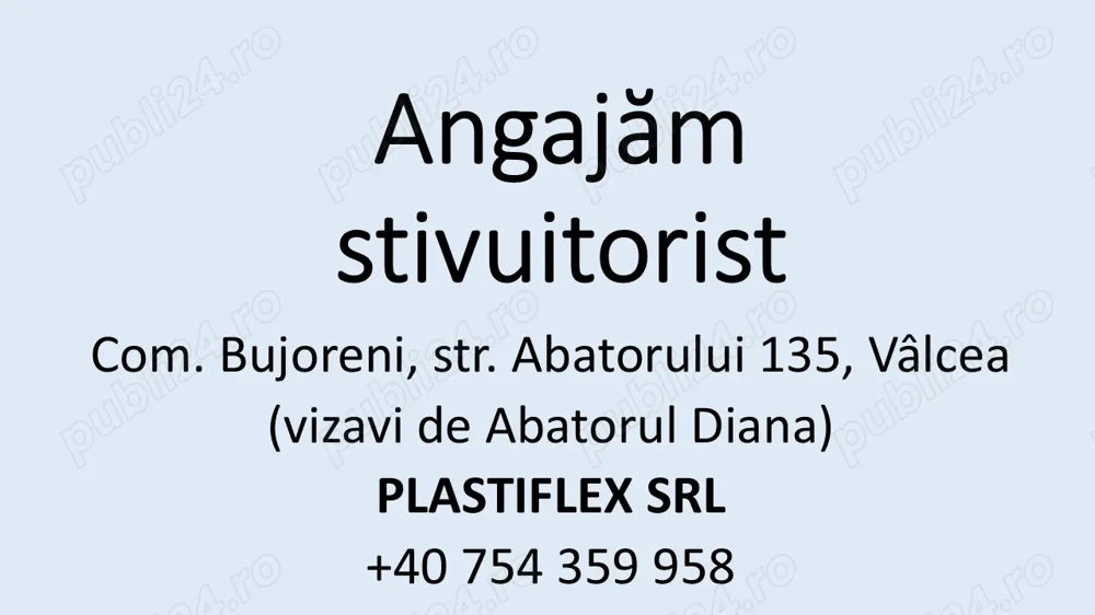 Angajam stivuitorist