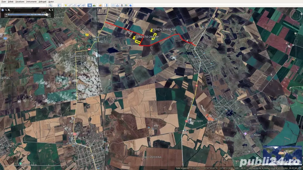 OFERTA teren extravilan 10 ha (11.000 euro ha)