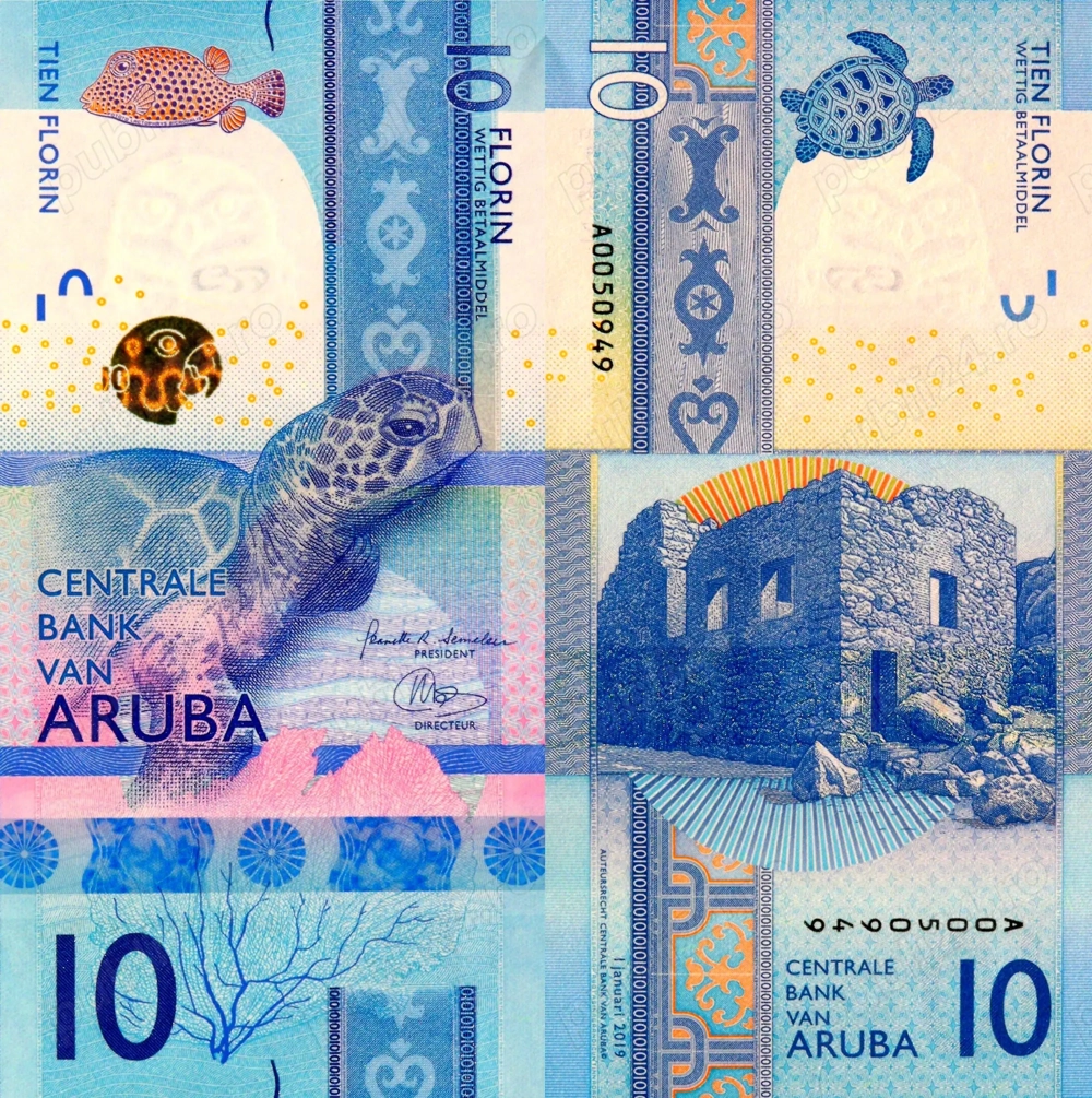 Bancnota 10 Florin Aruba UNC