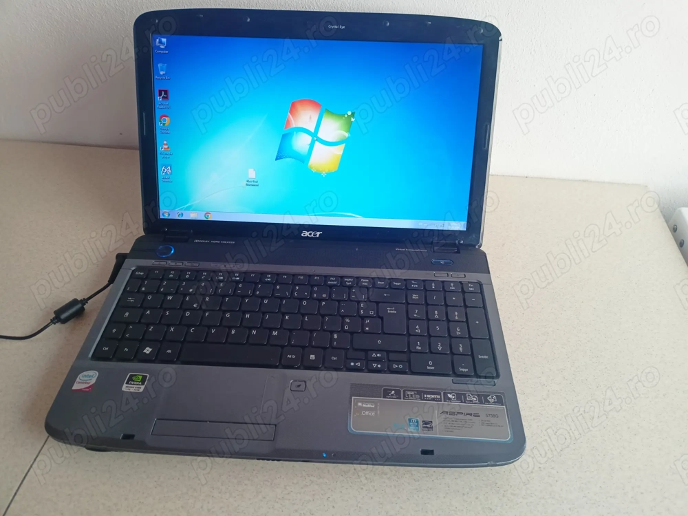 Laptop Acer 5738g display 15,6 led Procesor Intel Core2Duo T6400 ram 4 ddr3 hdd320g