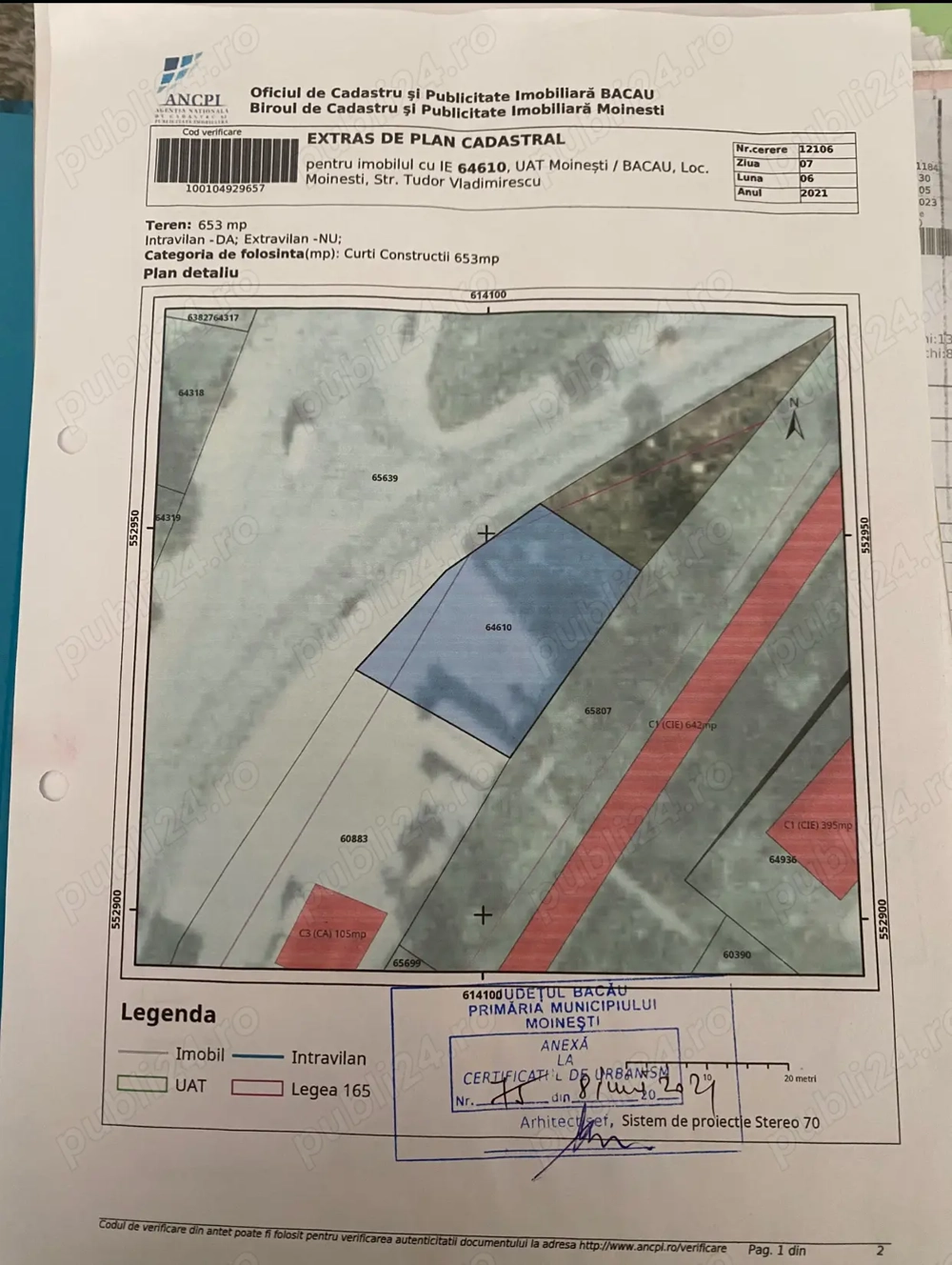 Teren intravilan cu super vad comercial.