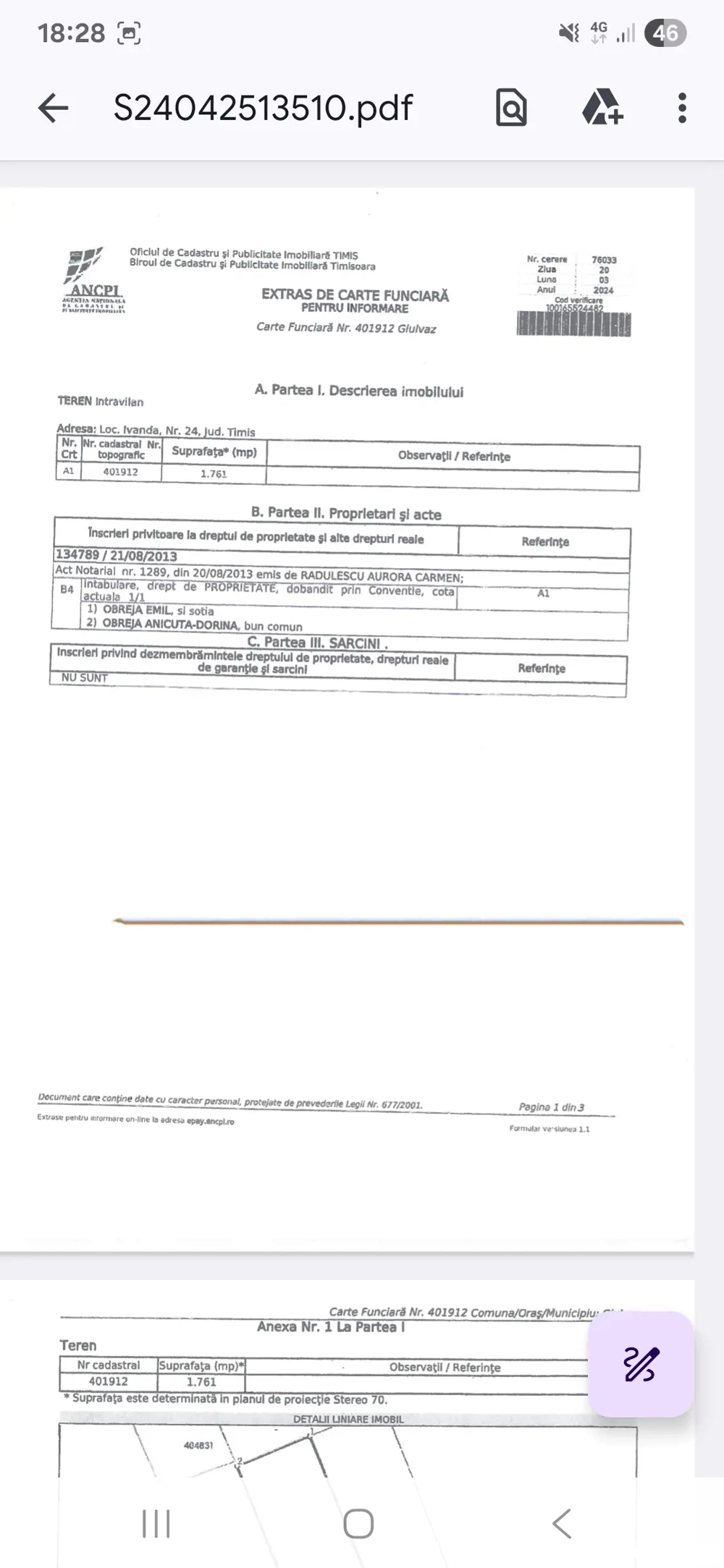 teren intravilan  pret de  criza