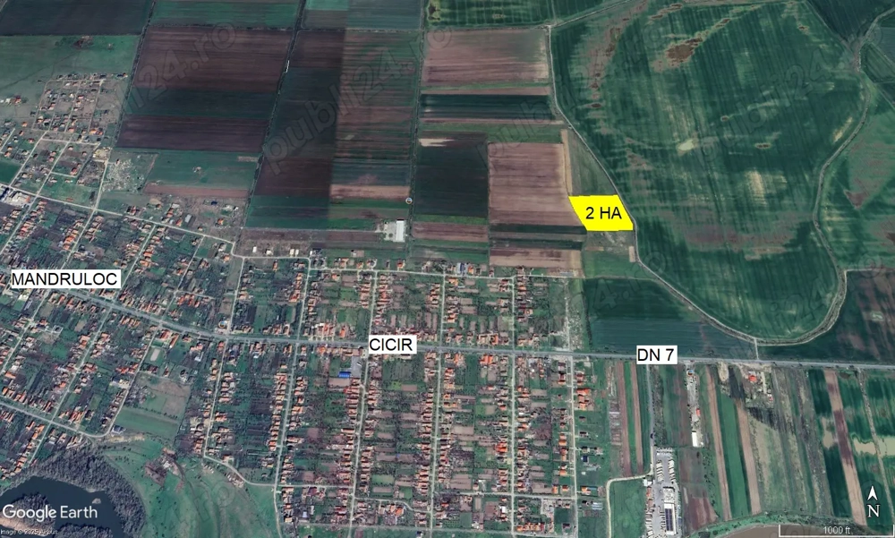 2 ha teren de vanzare in Vladimirescu- Cicir