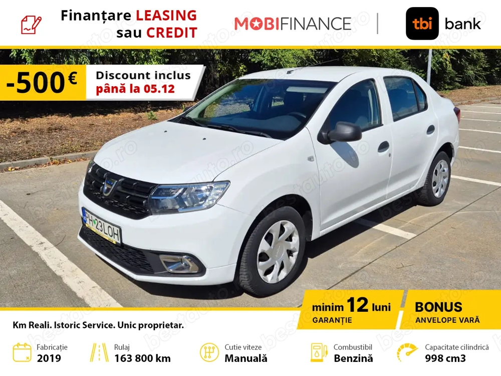 Dacia Logan 2019, 1.0 SCe SL Plus, Benzina Manuala, 73CP