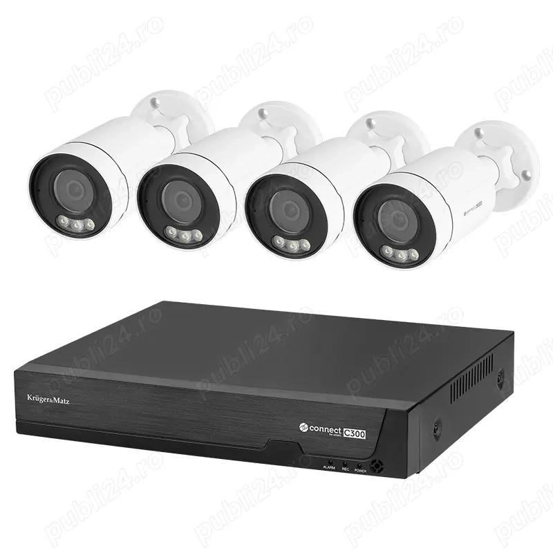 Kit supraveghere WiFi Kruger&Matz Connect C300   control Tuya, instalare rapidă, monitorizare smart