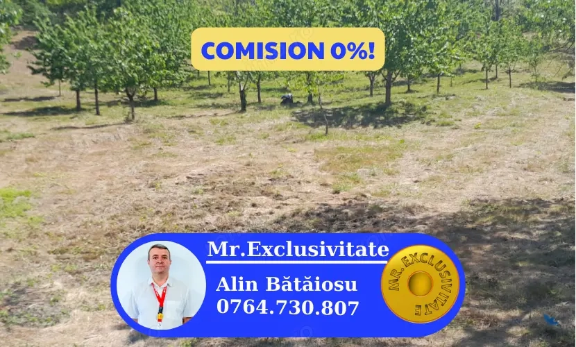 Teren extravilan de vânzare – Stănești, 3.861 mp, livadă de cireși