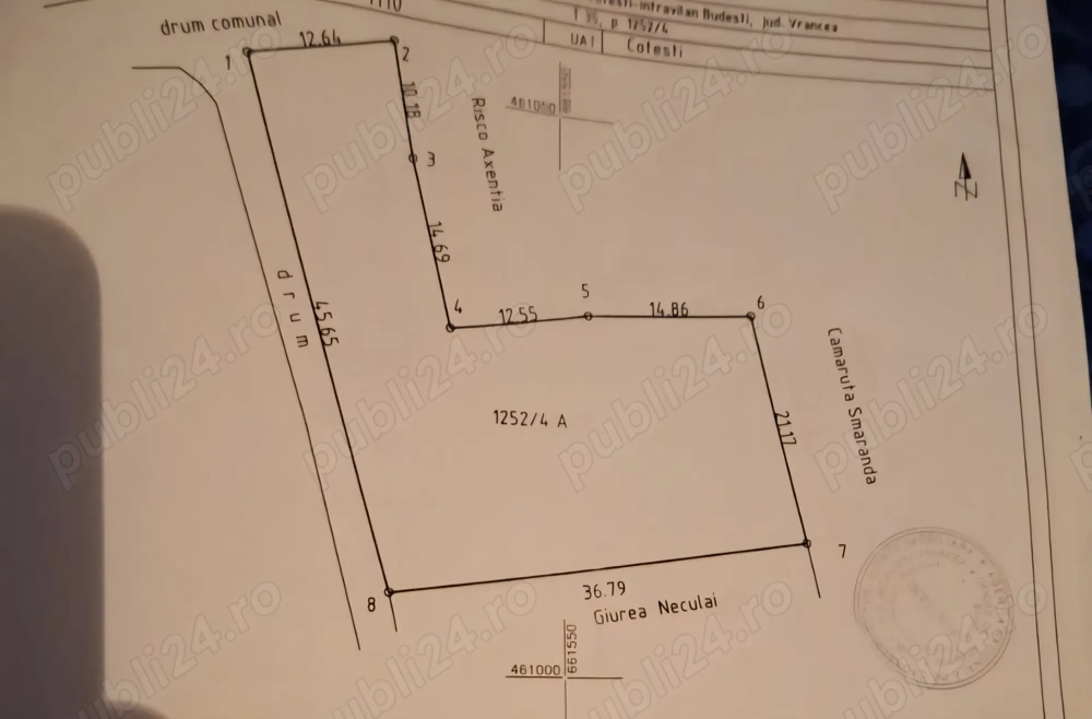 Se vinde teren în Cotești, 2700mp,deschidere 13m. 23000  