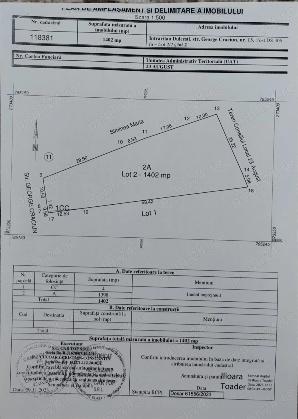  Teren de Vis lângă Mare (Dulcești)   Gaze, Apă, Curent la Poartă! 